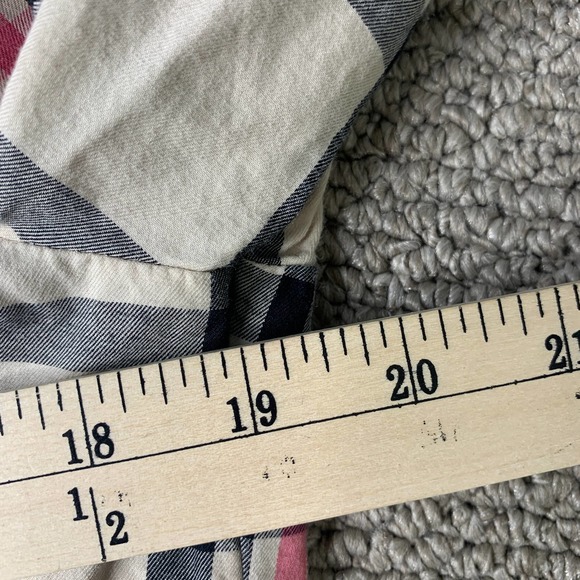 Tyler Boe Womens Shirt Size Small Cream/Pink/Gray Plaid Long Sleeve Button Up - Picture 7 of 11